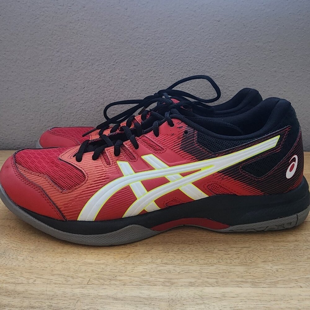 Asics GEL Rocket Mens Red Black Volleyball Court Shoes 1071A030 Size 9 42.5 - Picture 5 of 11